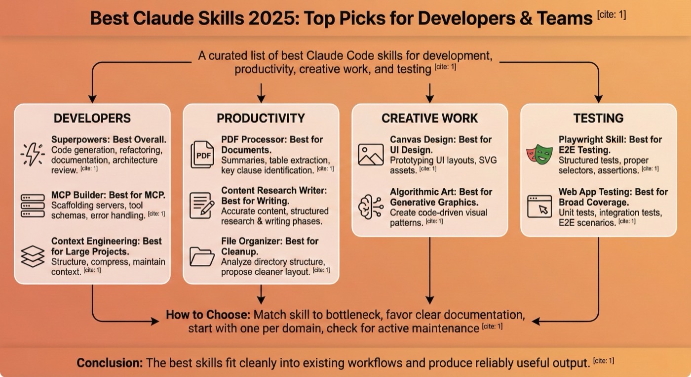 2025年の開発者とチームのためのトップ評価Claude Skills
